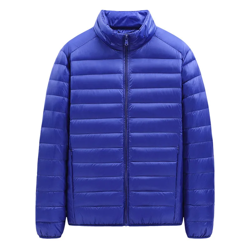 Nova Jaqueta de Algodão Leve para Outono e Inverno, Casaco Casual Curto Masculino, Tamanho Grande, Ultra-Leve e Quente