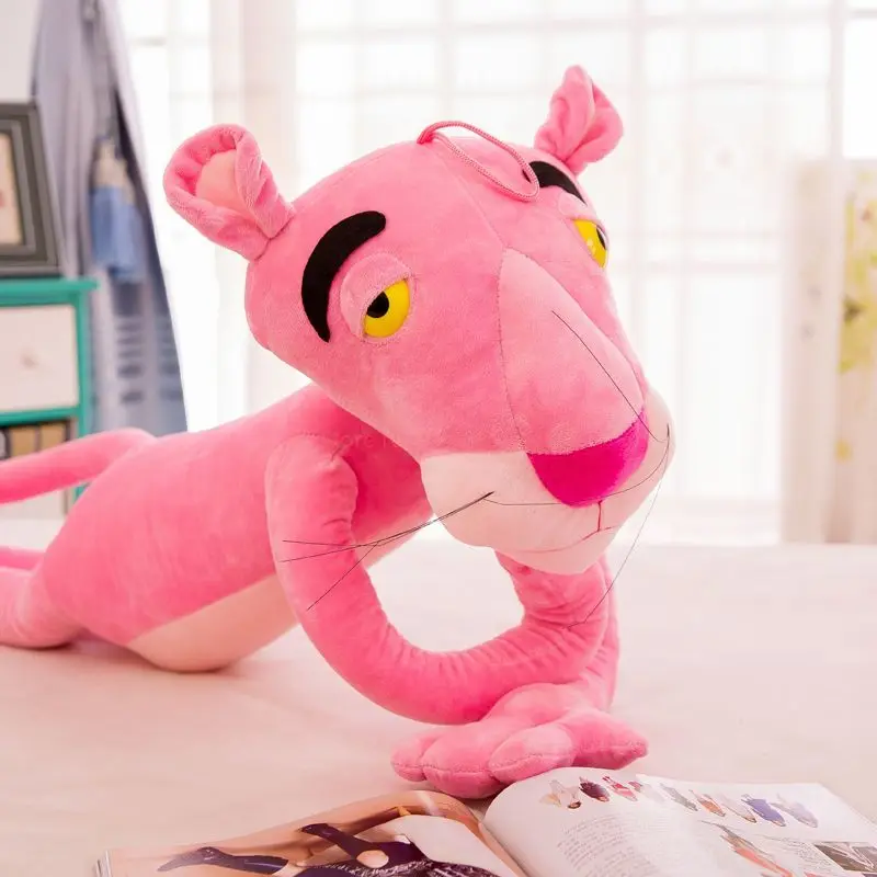 Disney-muñeco de peluche rosa para niños, muñeco de peluche de leopardo de dibujos animados, de 60cm a 180cm, suave, Kawaii, ideal para regalo de cumpleaños