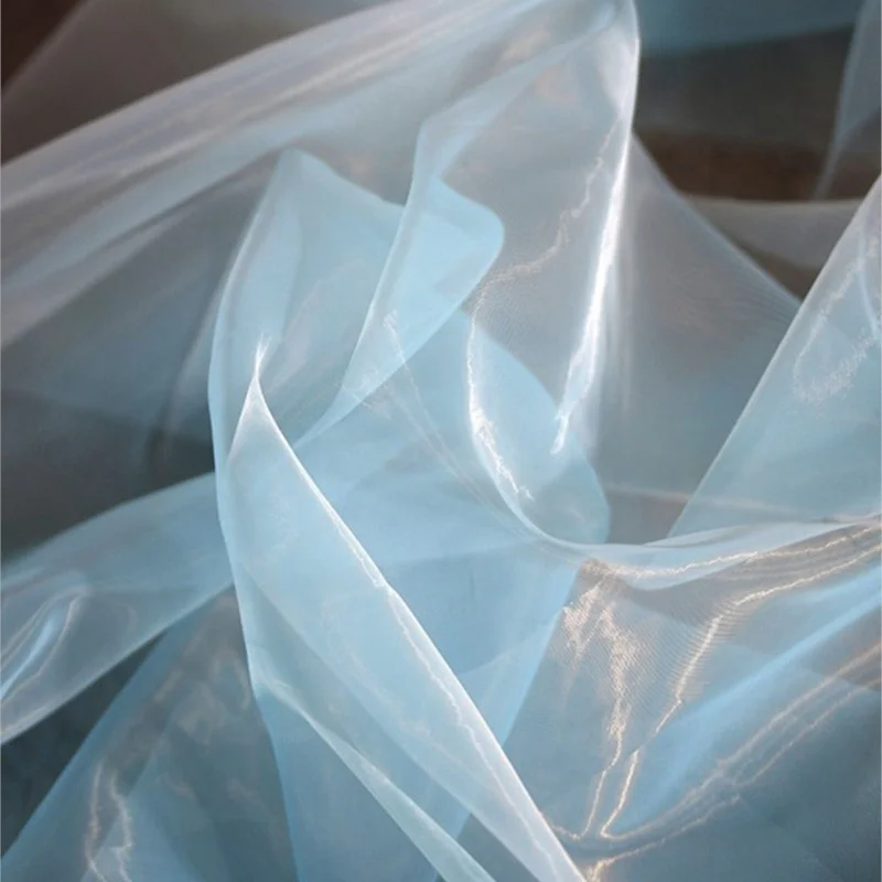 

Water Light Organza Transparent Thin Soft Mesh Wedding Dress Designer Fabric Hanfu Formal High-End Cloth