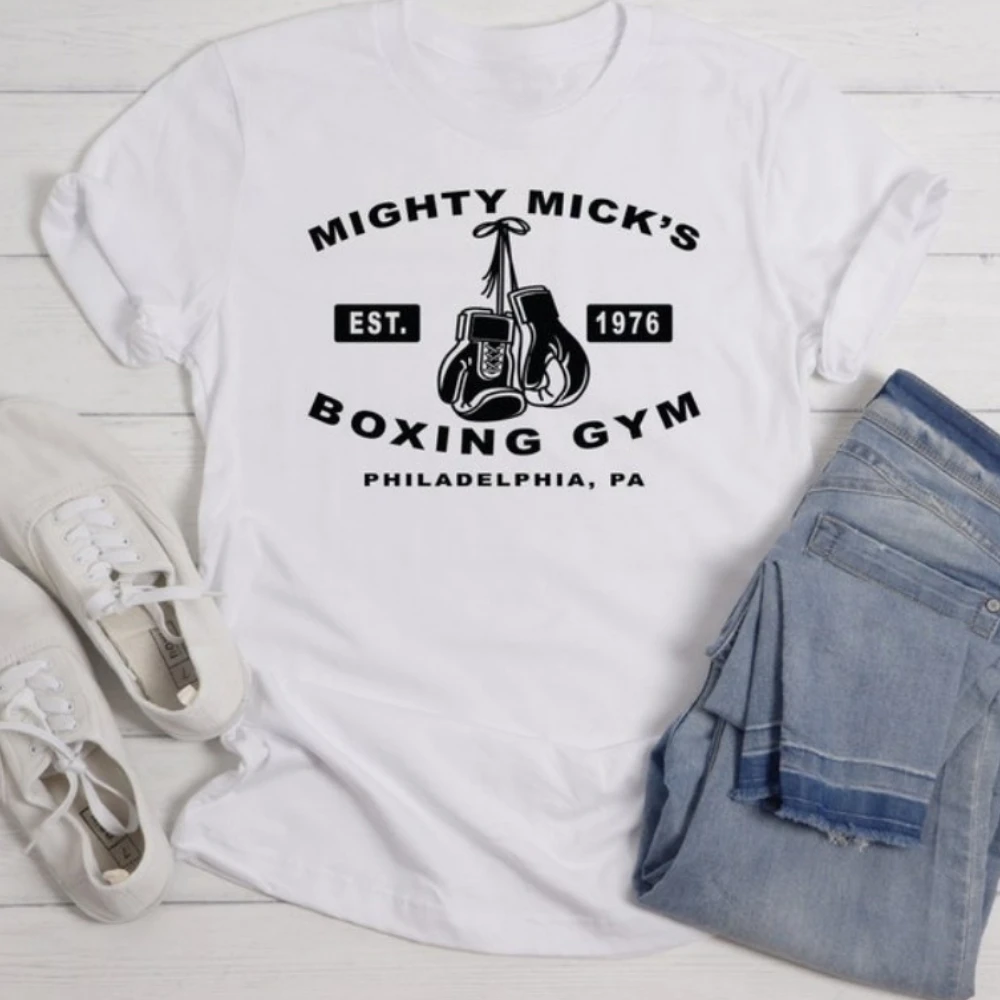 Mighty Mick's Boxing Gym Shirt Rocky Balboa Shirt Boxing Shirt Boxer Gift Boxer Men Tops Cotton Clothes Harajuku Clothes