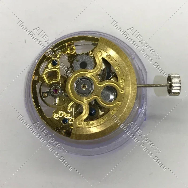 Cina Precision Machinery 2189 Movimento intagliato cavo Accessori per movimento dell'orologio a metà oro a 2 lancette