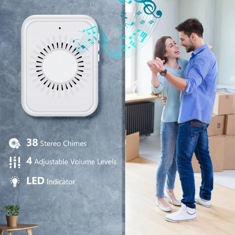 Timbre inteligente con intercomunicador de voz para seguridad del hogar, timbre con visión nocturna VGA, cámara IP, Wifi, alarma inteligente