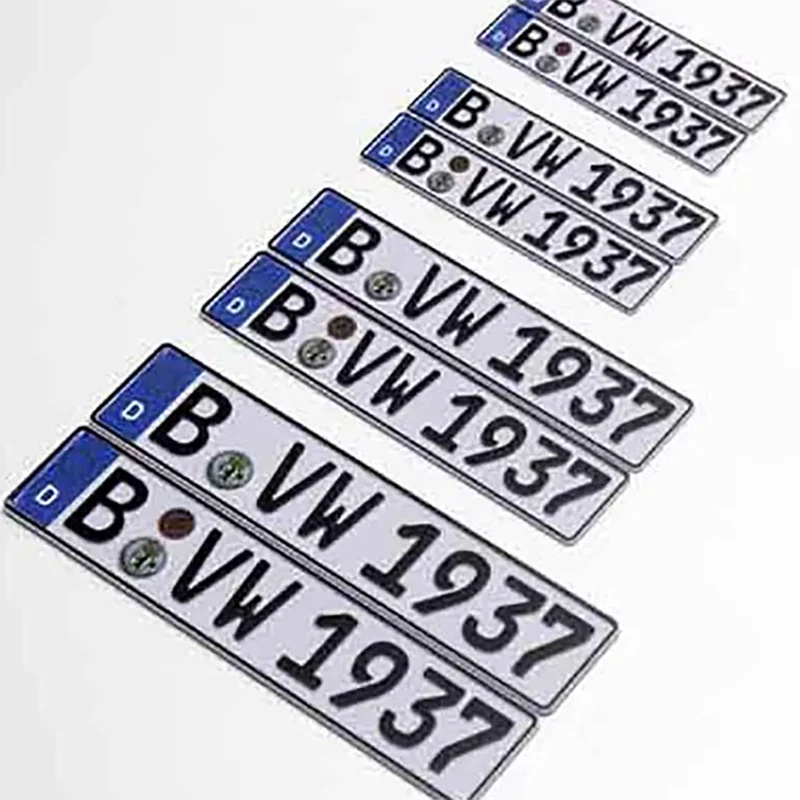 Exclusive customized model license plate 1:18 exquisite lovely metal customized personalized license plate car model 1 pair of D