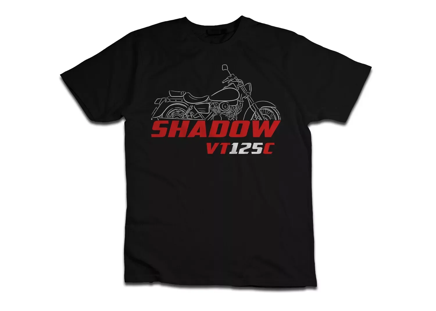 

VT125C Shadow 1999-2007 Motorcycle T shirt Graphic Casual Summer Short Sleeves 100% Cotton Cool Tee