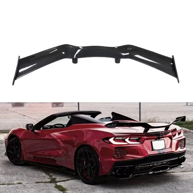 

DRY CARBON FIBER Z06 Style Rear Spoiler for 20-Up Corvette C8 Trunk Wing