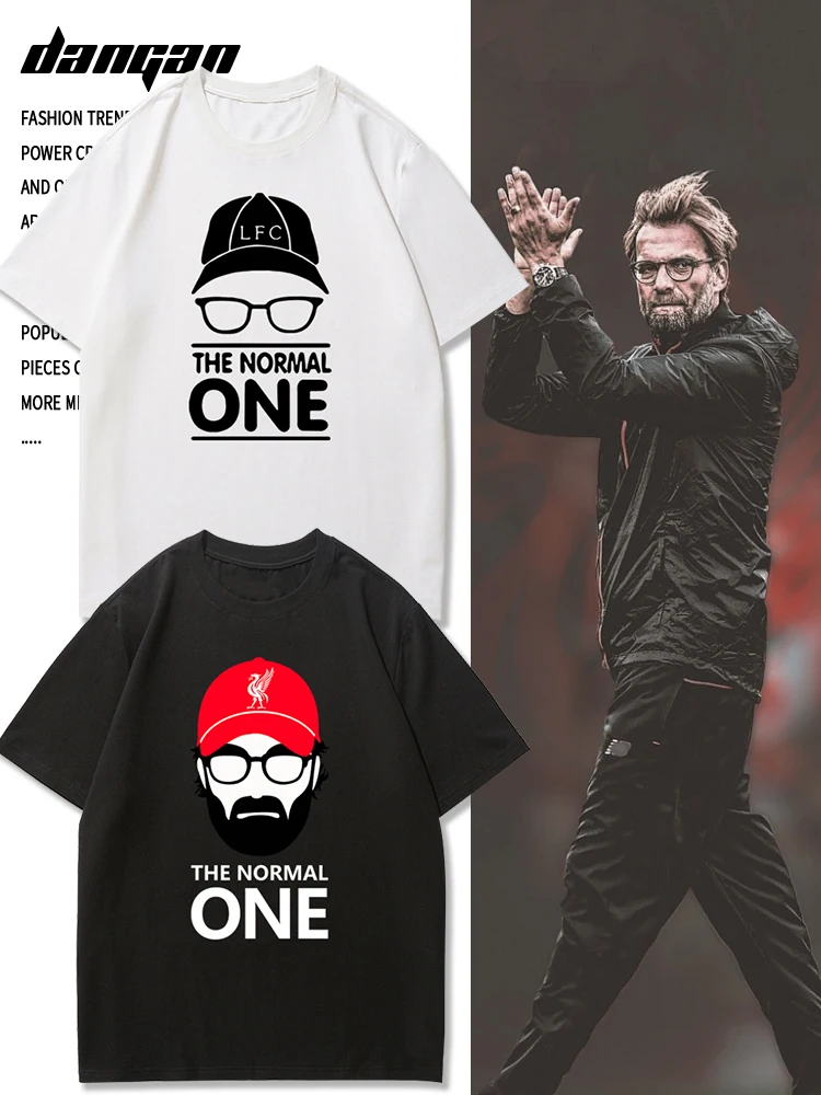 Premier League LFC Liverpool football club manager coach Juergen Klopp short-sleeved men's T-shirt clothing summer