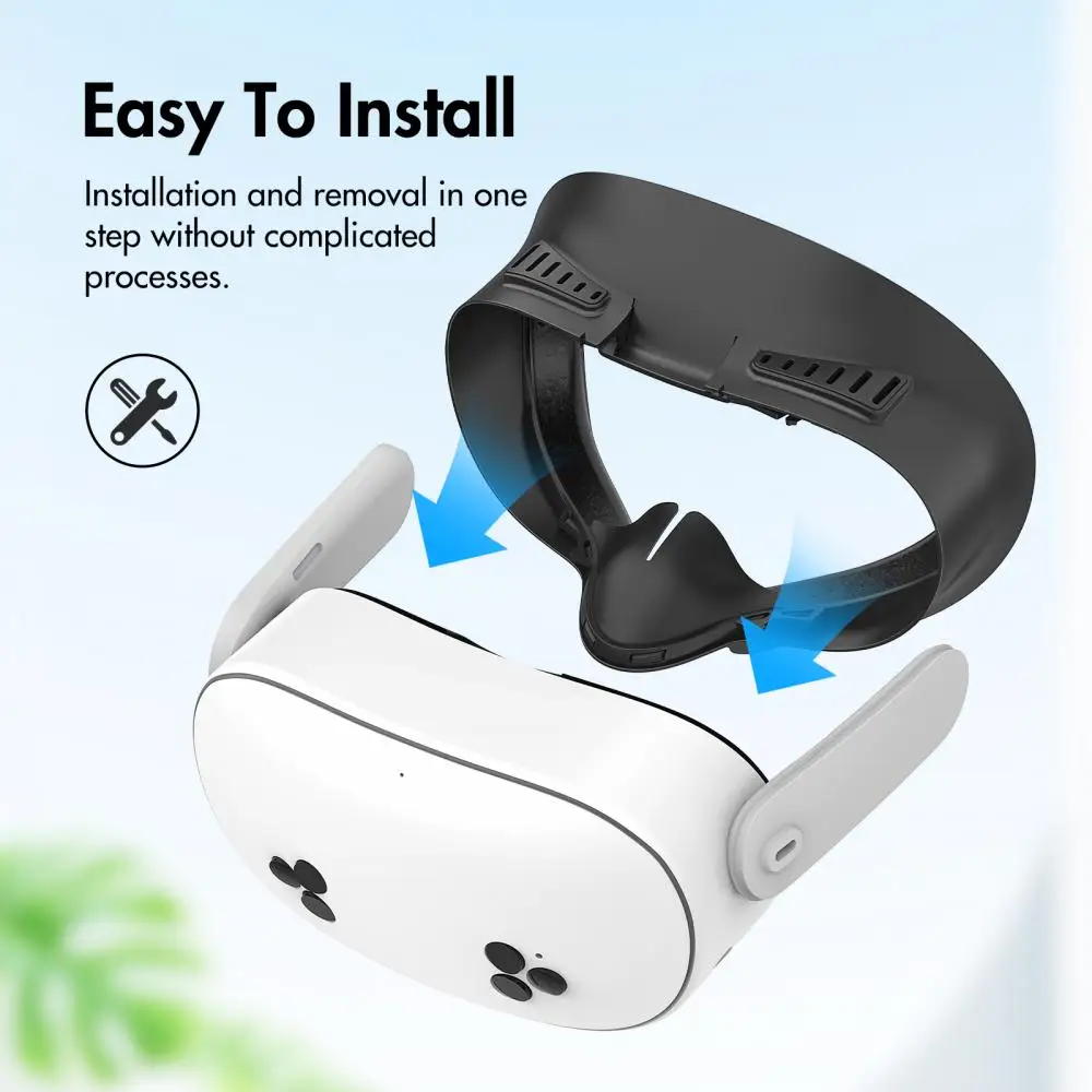 قناع الوجه لـ Meta Quest 3S سماعة استبدال مكافحة الضوء Sweatproof دوران الهواء غطاء الوجه لملحقات Quest 3S VR