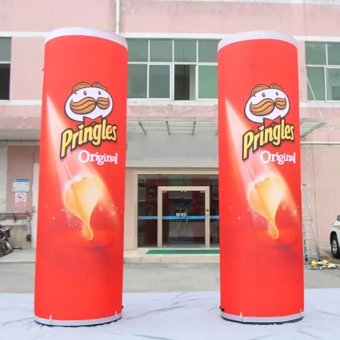 

3 Meters High Airtight Custom Design Advertising Inflatable Column With Complete Digital Printing For Outdoor Promotion