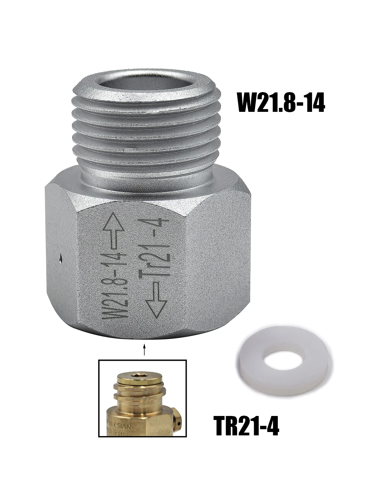 CO2-Zylinder Sodawasser Zubehör TR21-4 zu w 21,8-14 Konvertierungs adapter für Aquarien fisch Homebrew Bier Corny Fass CO2 Zubehör