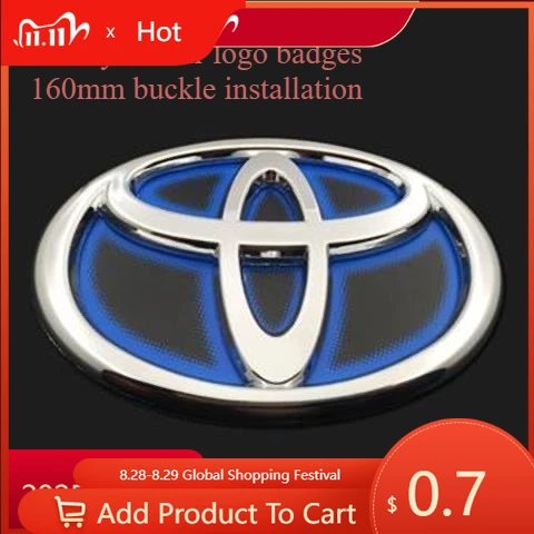 

Fot Toyota 2026 Новый Для Toyota 2026 Новые колпаки ступицы 1 шт. 3D кристалл логотип автомобиля значки передней решетки автомобиля знак 160 мм для Toyota Highland