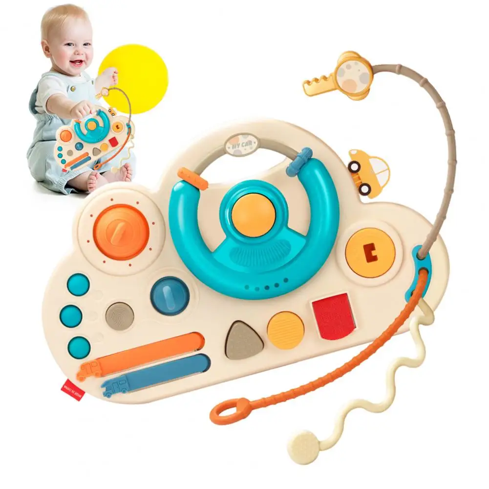 

Boys Steering Wheel Toy Toddler Steering Wheel Toy Educational Steering Wheel Board Toy for Kids Fine Motor Skills Development