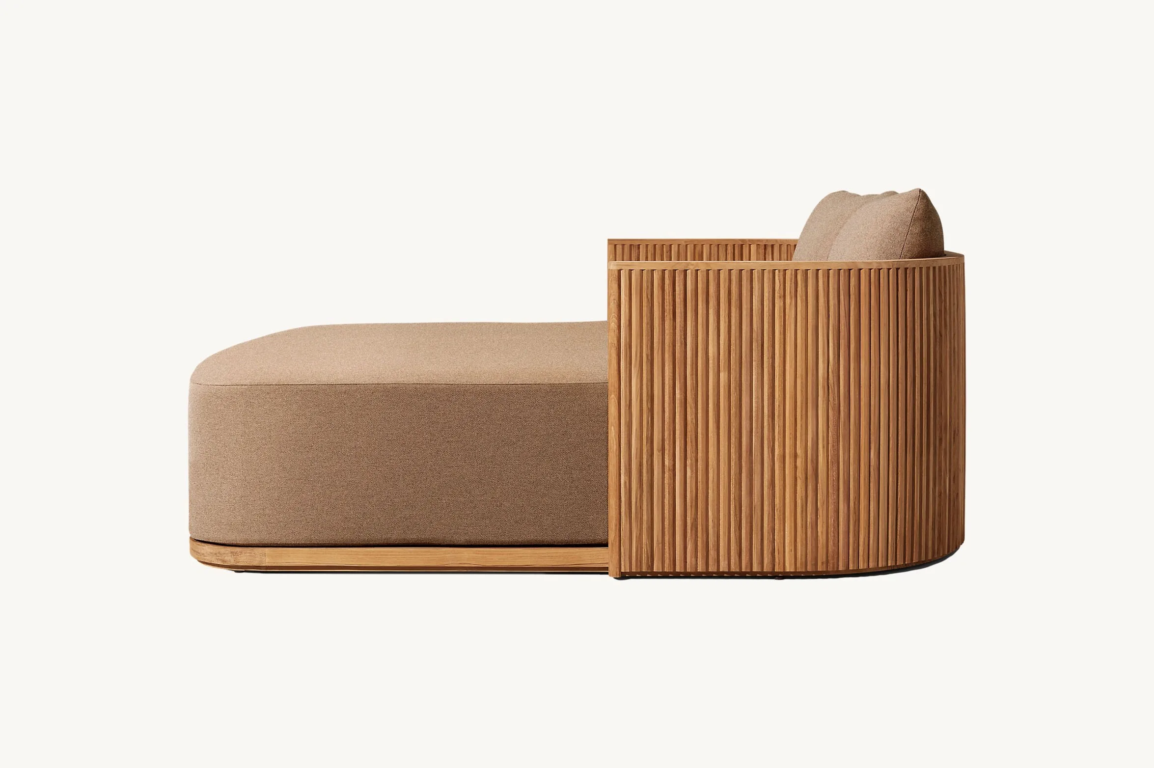 OEM Outdoor Patio Furniture Garden Teak Wood Lounge Chaise Outdoor Daybeds