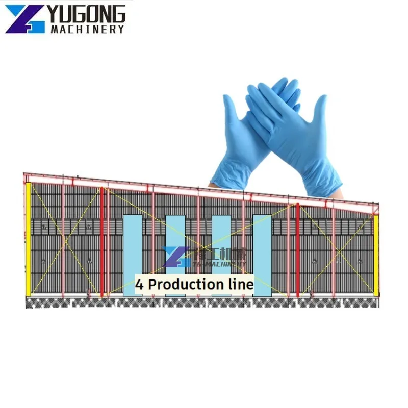 20000 PCS/ Hr Production Capacity Fully Automic Disposable Sterilized Latex Gloves and Nitrile Gloves Production Line