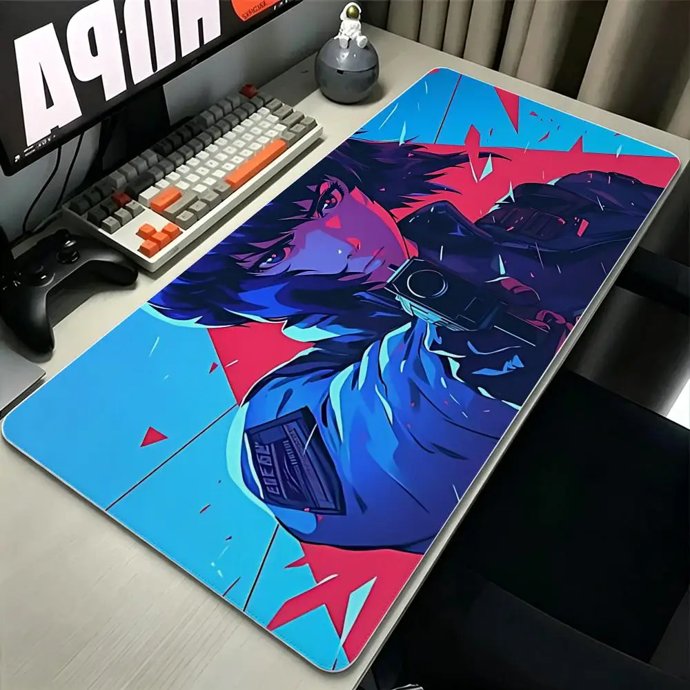 anime Ghost in the Shell Mouse Pad MousePad Stitched Edge Gaming Anti‑Slip Rubber Base Waterproof Desk Mat For Office Laptop PC