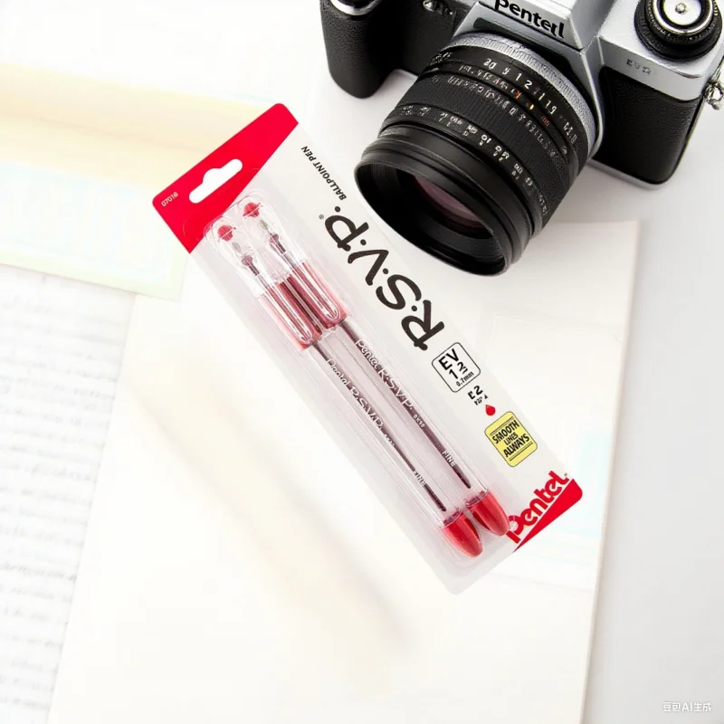 Ultra-Smooth 0.7mm Ballpoint Pens - 2 Fine Tip Precise Writing in Red