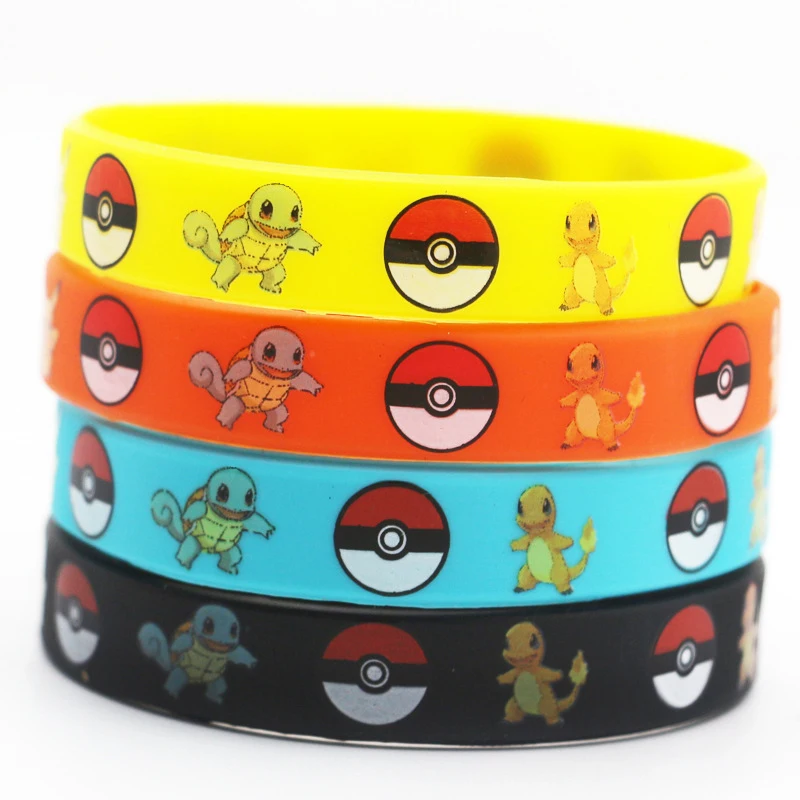 6 stücke Pokemon Armband Anime Tasche Pikachu Nachtleuchtende Cartoon Silikon Armband Armbänder Kawaii Cosplay Accessoires Geschenk – Detail 13