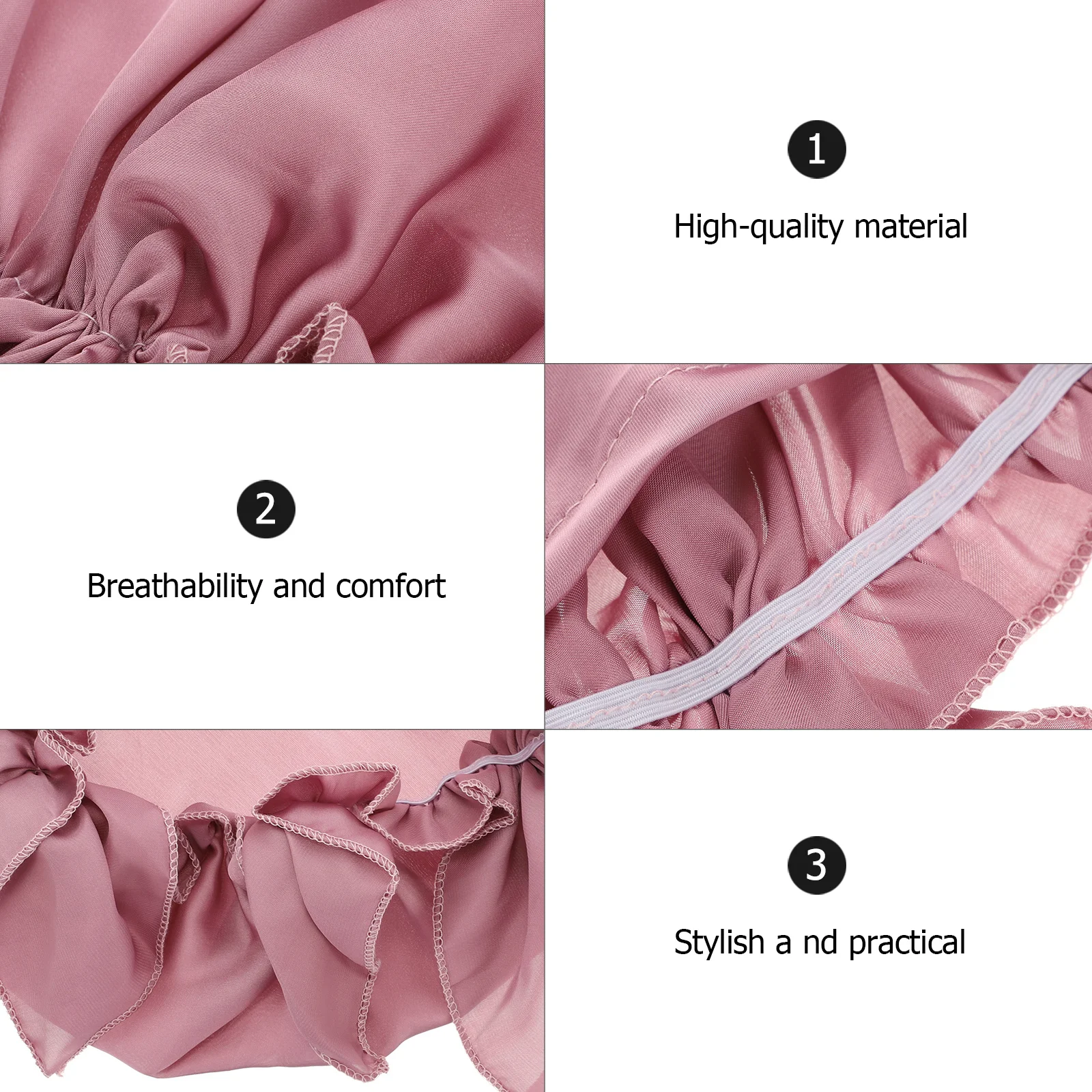 

1Pcs Simulated Silk Sleep Hat Household Sleep Cap Maternal Confinement Hat Anti Friction Moisture Retention Adult Cap