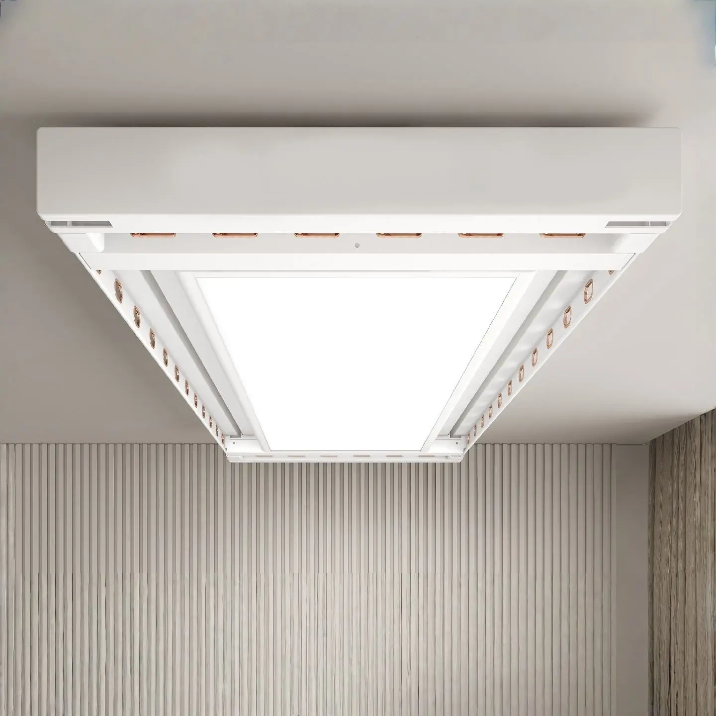 

Smart Electric Foldable Clothes Dryer Double Rod Sensor Metal Rack For Indoor Home Use With Concealed Lift Hanger For Balcony