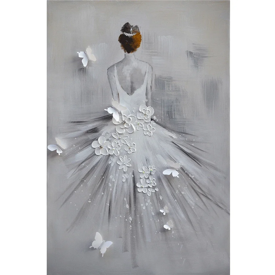 ロマンチックな美容ダンサーの油絵,カスタム壁画,3D個性アート壁紙,リビングルーム,入り口,廊下,レストラン