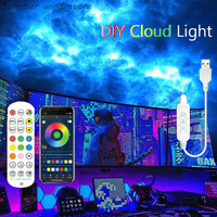 DIY Cloud LED Light Smart RGBIC Music Sync Changing Strip Light Atmosphere Thunder Cloud Lamp Wall Ceiling Light for Room Decor