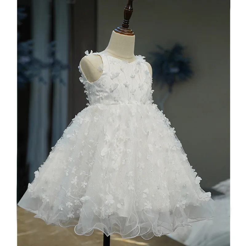 

Summer girls flower dress Lace Shiny and sparkling dress Birthday wedding dress Party children's dress Piano performance dress