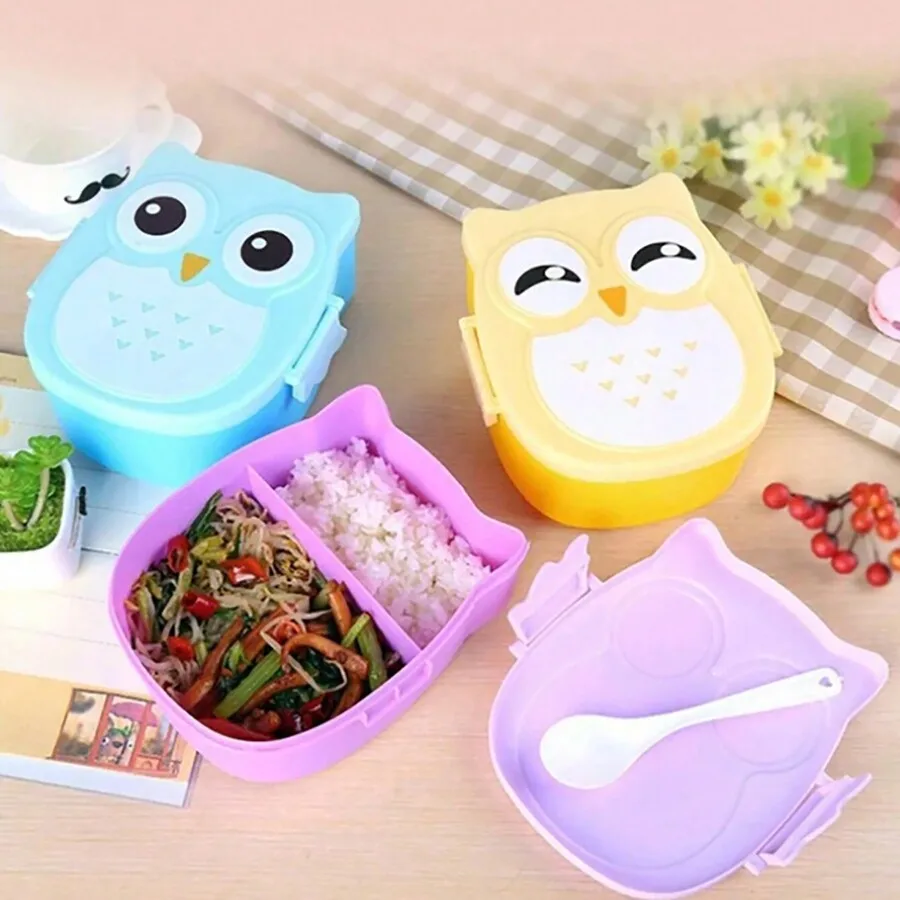 

1pc Student Lunch Box, Food Storage Container, With A Spoon, Suitable For Microwave Oven, Dishwasher, Freezer, Reusable, Ideal For School, Work, Camping And Travel ,Kitchen,Christmas Gift,School Supplies