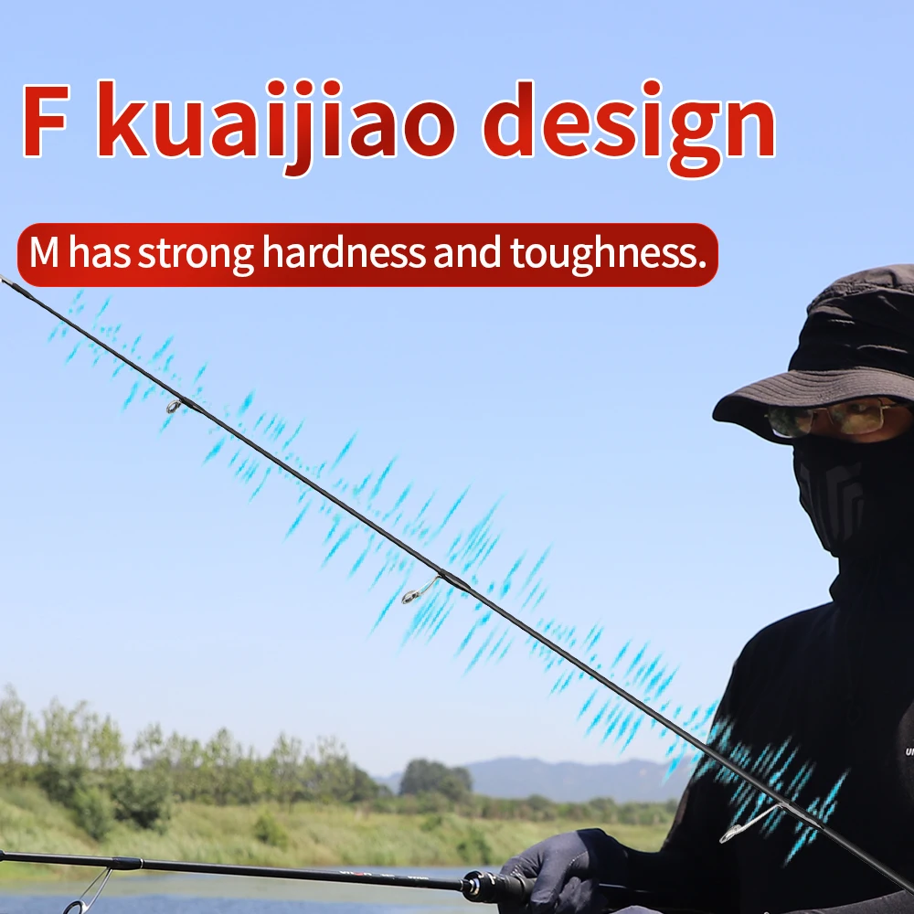 FISHINGFANS الغزل baitcast السفر الكربون الصيد قضبان الصب الوزن 5-20 جرام م سريع متوسط إغراء سمك السلمون المرقط الصيد رود