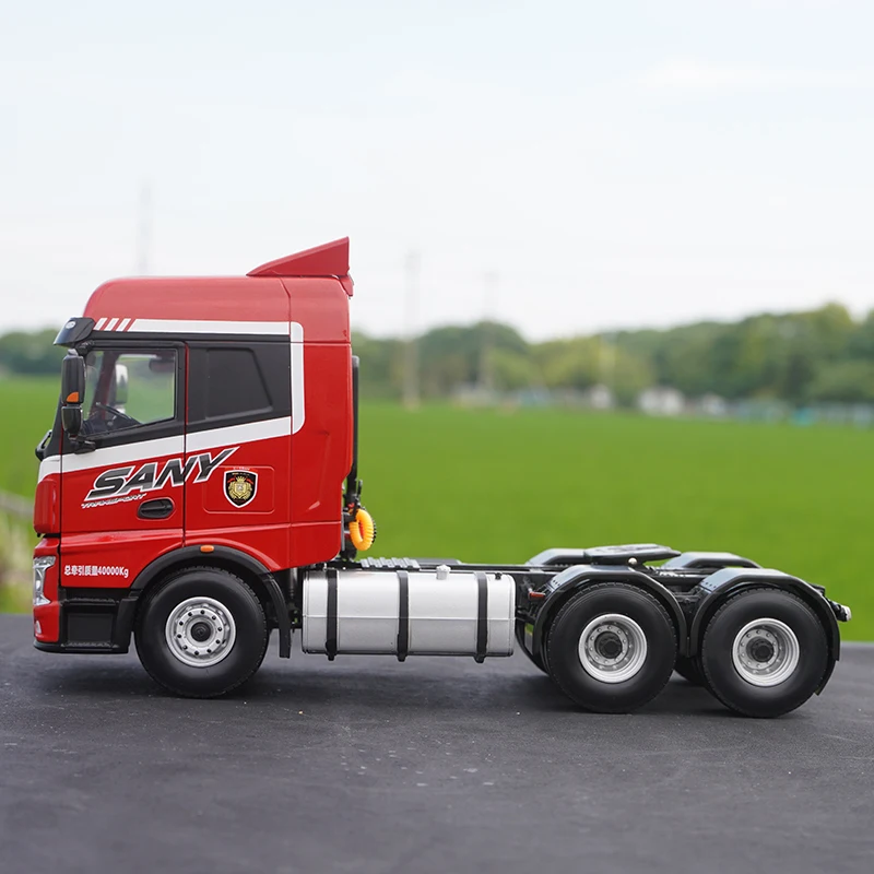 Tractor SANY Original 1:24, versión Yingjie, Tractor de aleación, camión pesado, vehículo de construcción, modelo, adorno de coche