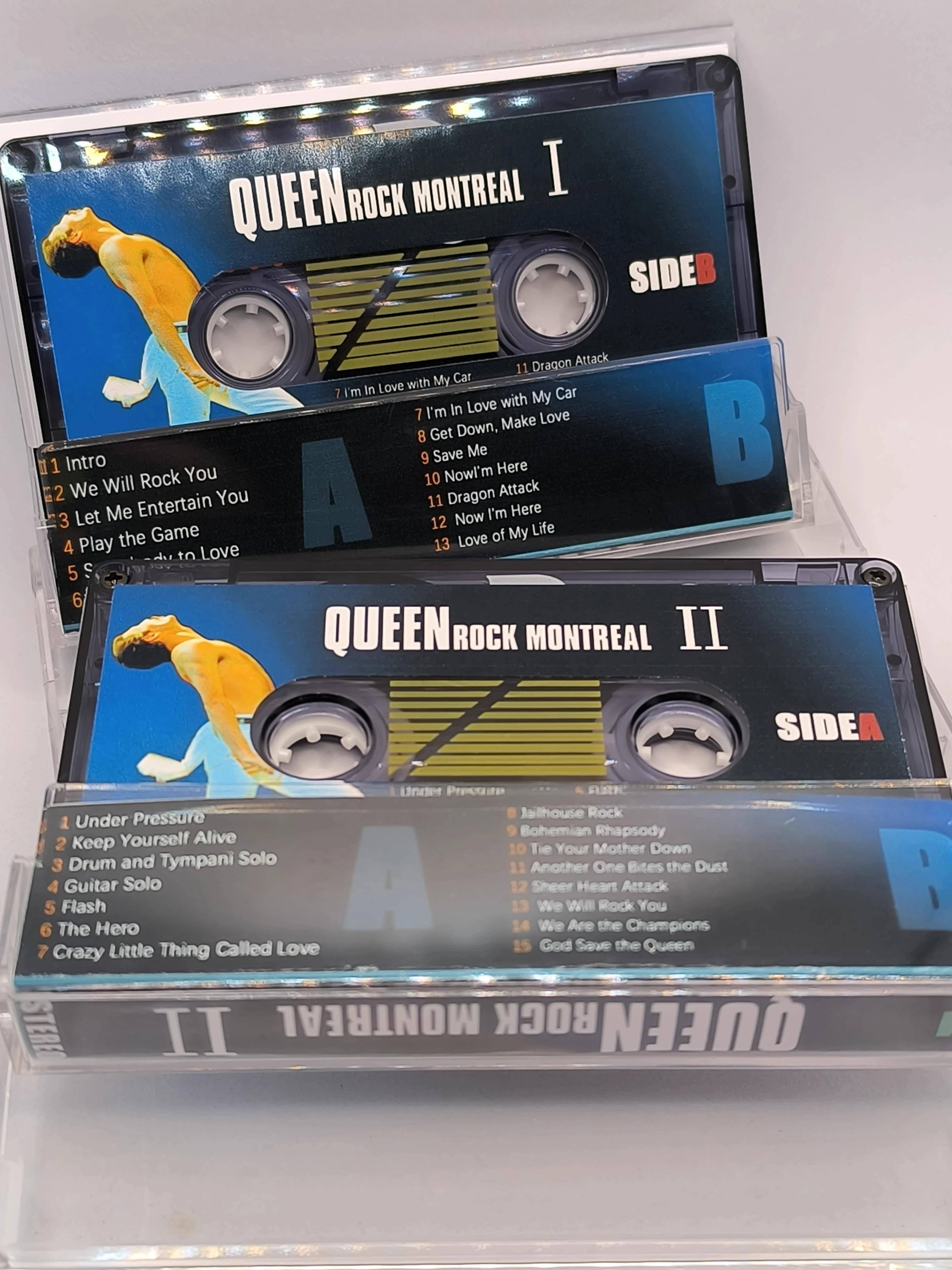 Rock Queen Freddie Mercury Music Tape Queen Rock Montreal Live Aid Album 2pcs Cassettes Cosplay Walkman Recorder Soundtracks Box