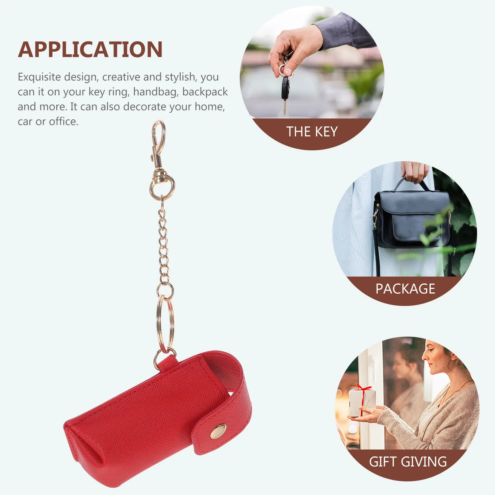 

2 шт. защитных чехлов для помады, женский футляр для бальзама для губ, брелок-держатель для хранения стандартных помад, красный, черный