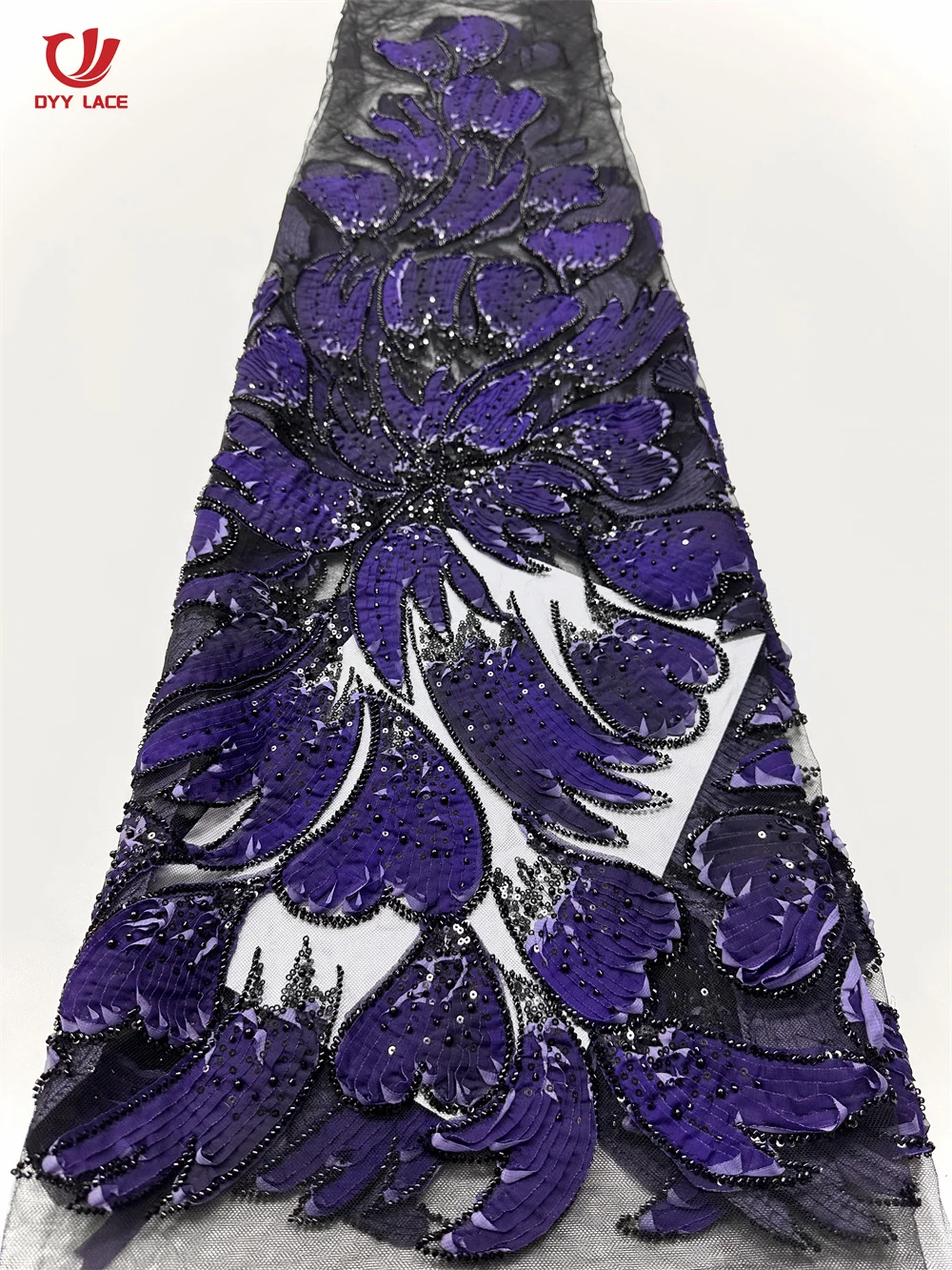 

Африканская нигерийская 3D кружевная цветочная ткань для жениха, высокое качество 2025, французская кружевная ткань с вышивкой блестками для свадебной вечеринки