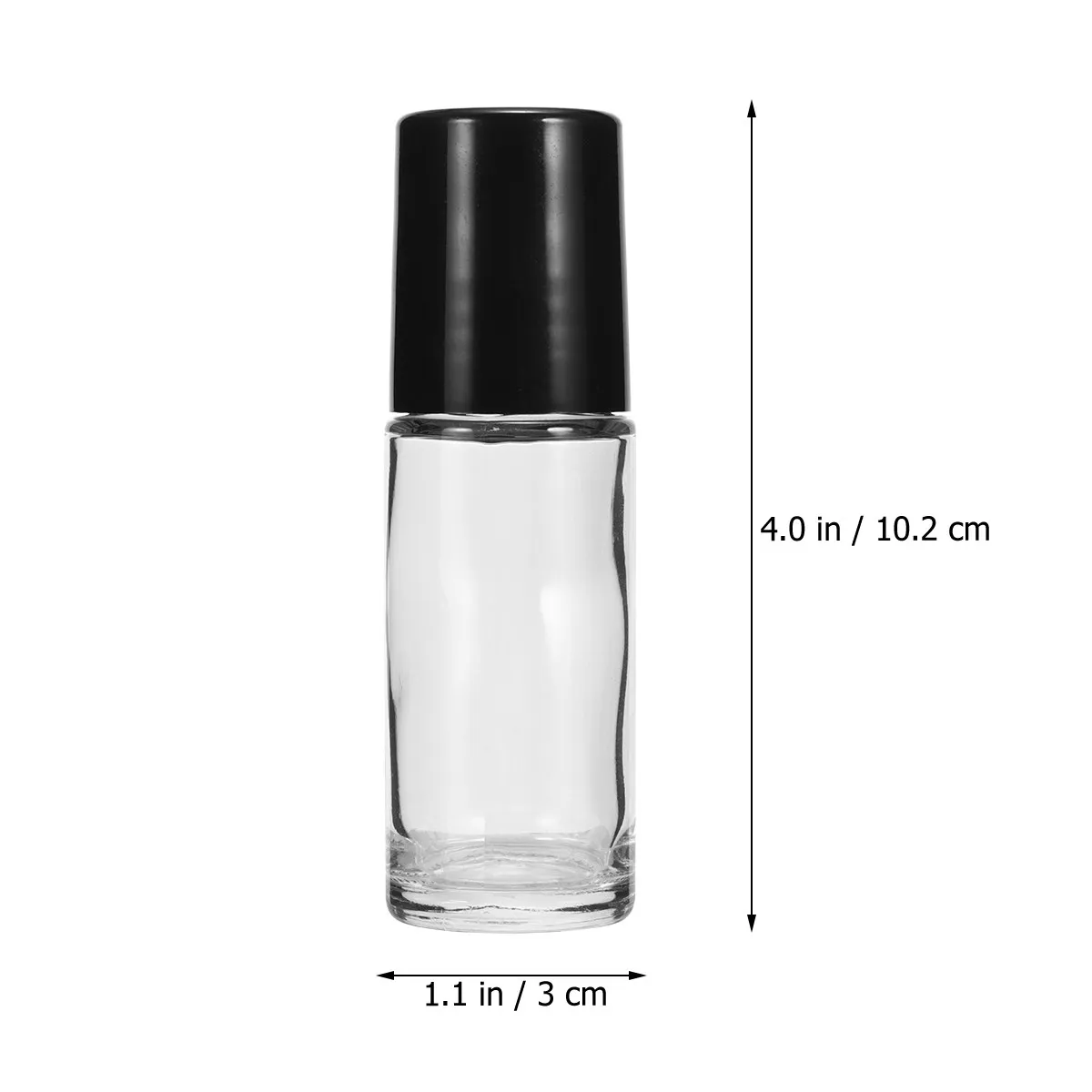 4Pcs Essential Oil Roller Bottles Leak Proof Portable Empty Refillable Subpackaging Bottle Sample Bottle 30Ml Black Transparent