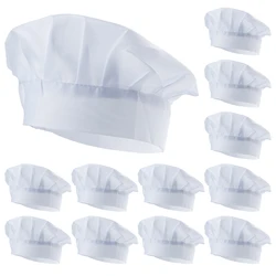 Gorro de Chef blanco para niños, gorro elástico para fiesta, cocina, hornear, disfraz, envío rápido de fábrica, nuevo