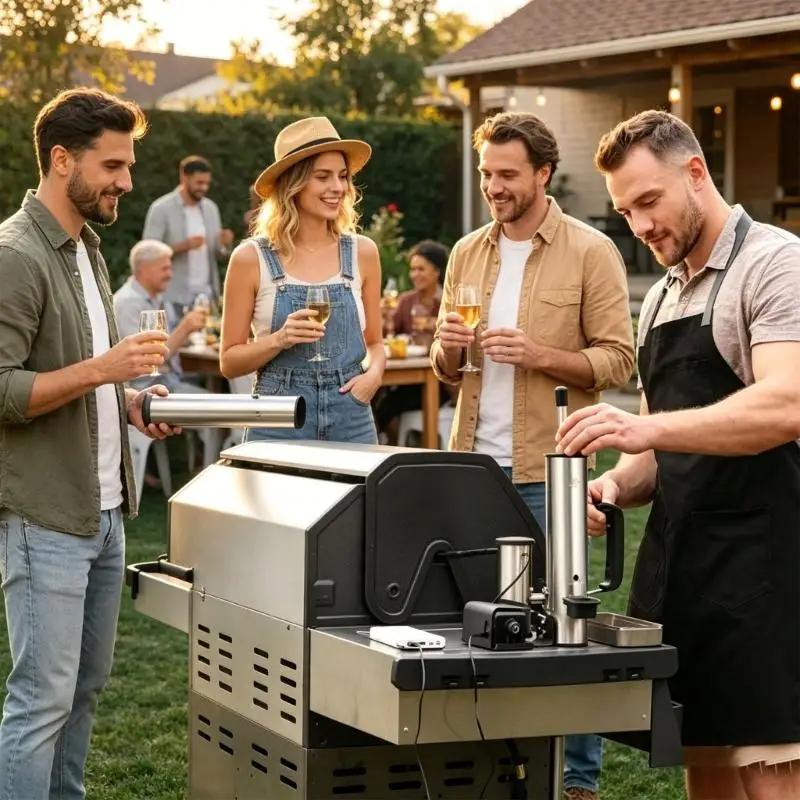 

Durable Steel scent Generator For Pellet barbecue With Two Part Design Excellent For Flavor Enhancement Of Meats Cheese And 37JD