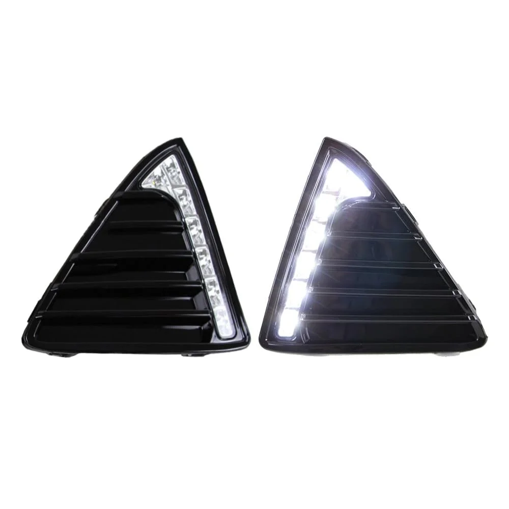 12 فولت LED النهار تشغيل ضوء لفورد فوكس 2012 2013 2014 DRL الأبيض DRL الأصفر بدوره إشارة القيادة الضباب مصباح اكسسوارات السيارات