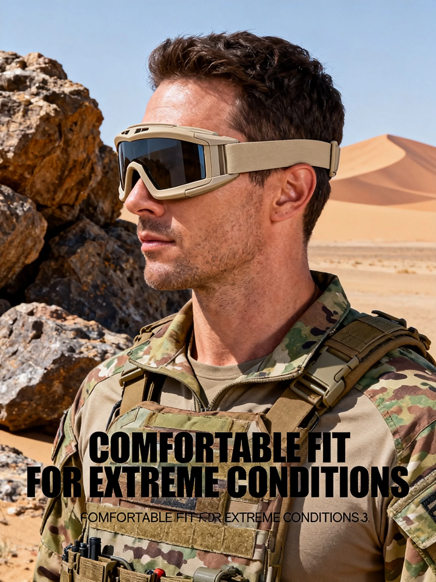 Gafas tácticas Airsoft a prueba de viento y polvo con protección - imagen 4
