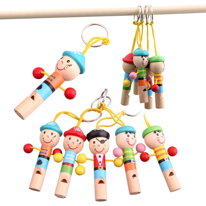 Children Wooden Whistle Pirate Toy Musical Gift Educational Musical Toys Festival Birthday Party Gifts Presents Toy Kid Gift