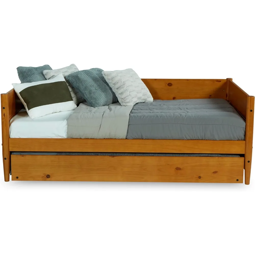 

Mid-Century Daybed, Twin, Castanho