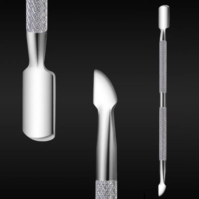 Dual-Ended Stainless Steel Cuticle Pusher for Cuticle Care and Nail Edge Cleaning Precision Professional Dead Skin Remover
