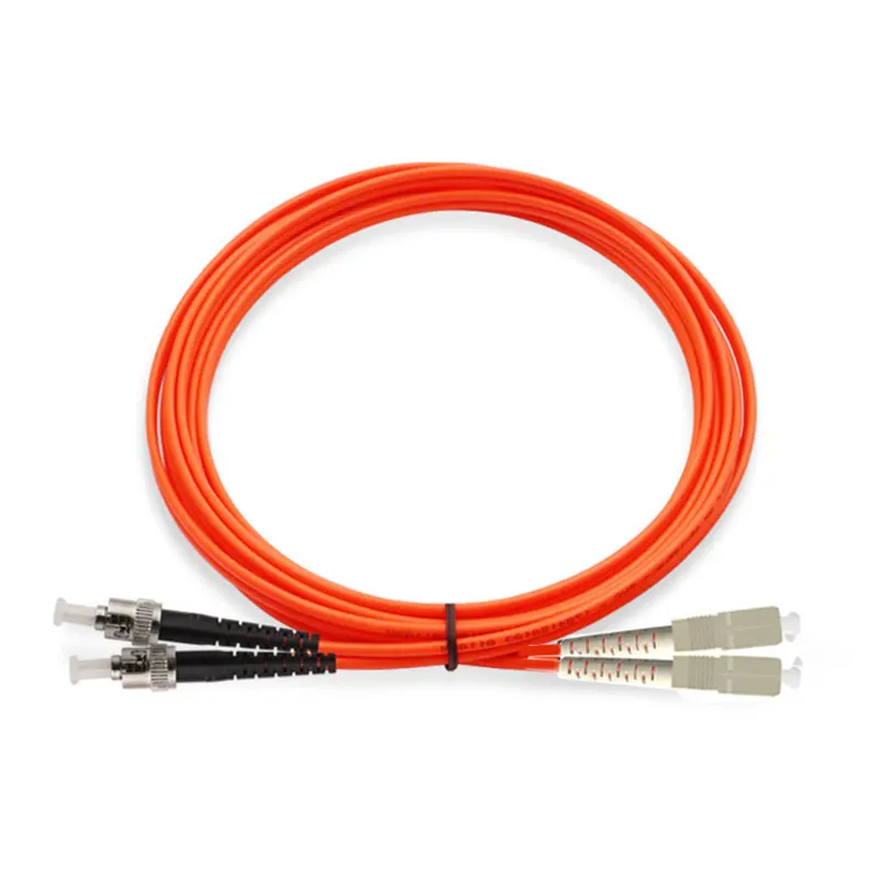 5 Stück Duplex ST/UPC-ST/UPC-Faser-Patchkabel-MM-1 m, 2 m oder 5 m-3,0 mm Zipcord-Kabel