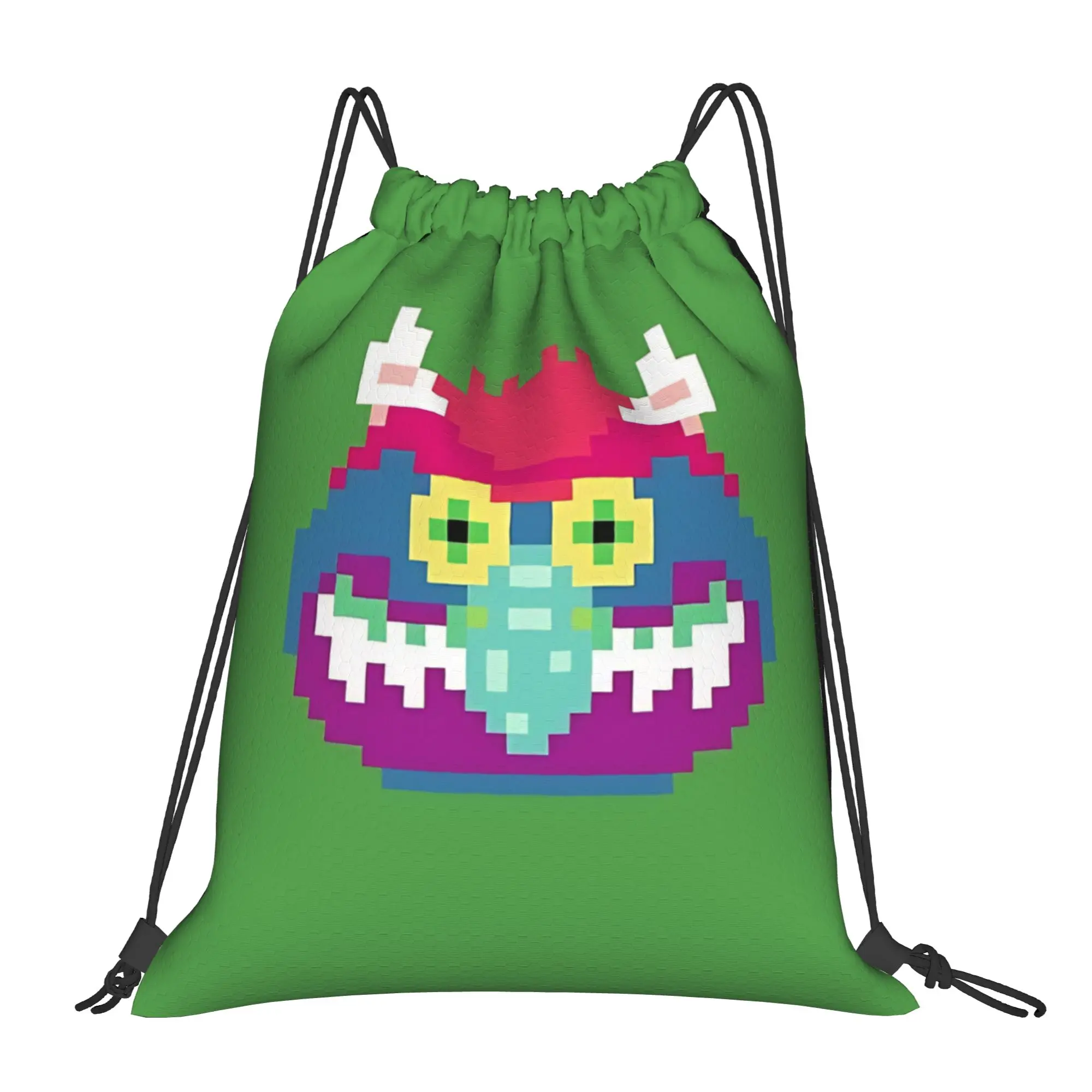 My Pet Monster Nostalgic Monster  Portable Sports Riding Gym Drawstring Storage Sporty Backpacks