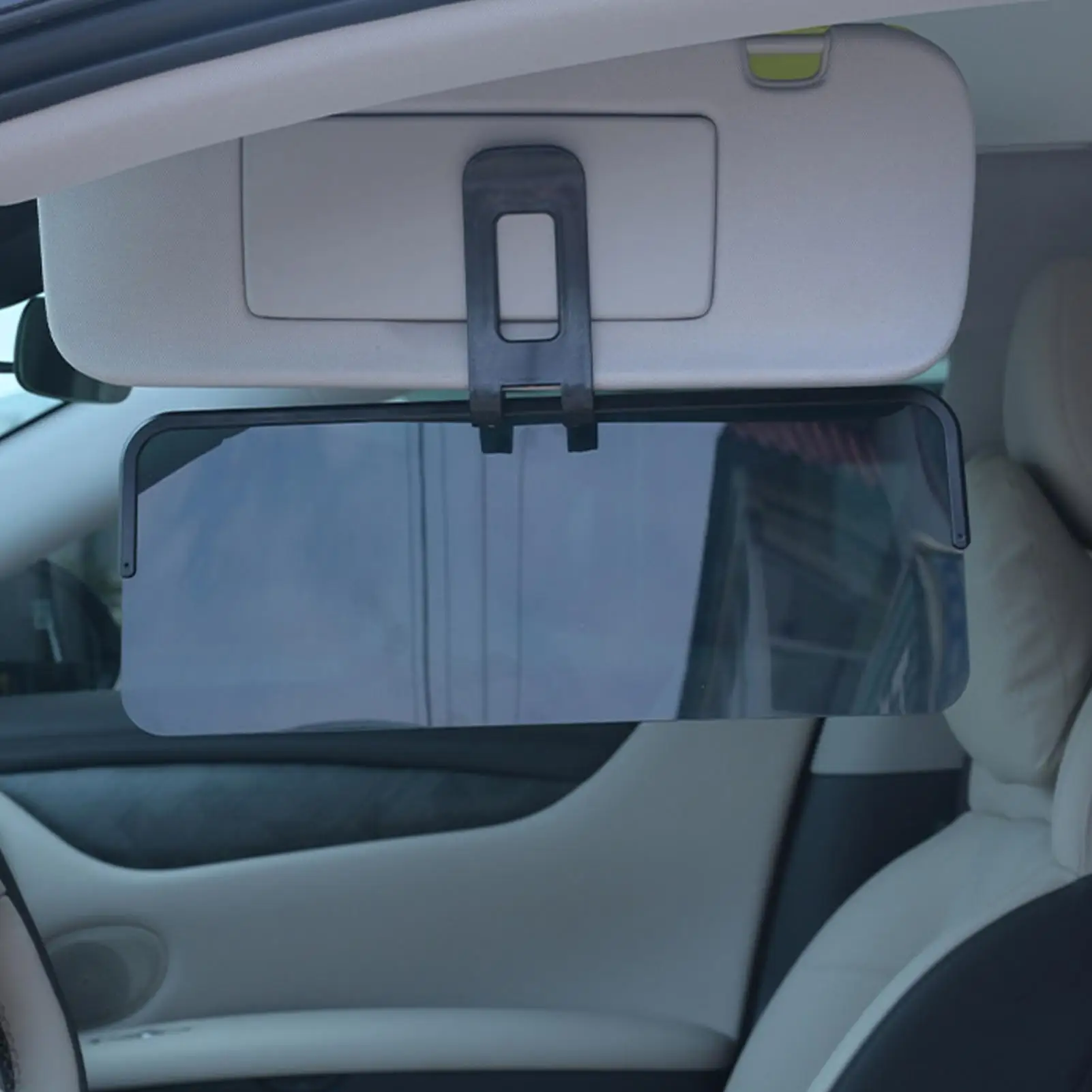 Auto-Sonnenblenden-Verlängerung, Blendschutz, ausziehbarer Windschutzscheiben-Sonnenschutz, blockiert seitliche Sonnenstrahlen, passend für die meisten Fahrzeuge, einfache Clip-On-Installation – Detail 9