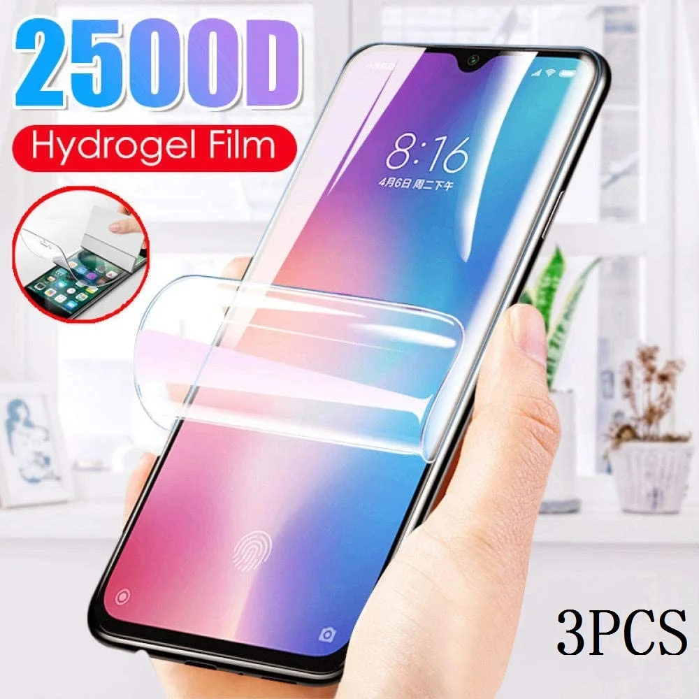 3PCS Hydrogel Film For Xiaomi Redmi Note 8 Pro 8 2021 Note 7 Pro Redmi 8A 7A 7  Film Screen Protector Redmi Note 8T Film