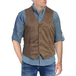 Gilet vintage da uomo formale da lavoro gilet groomsmen per matrimonio nuovo gilet da cowboy occidentale