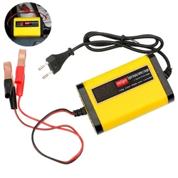 12V 2A Full Automatic Car Battery Charger With Digital LCD Display Fast Charge 3 Stages For Dry Wet Lead Acid AGM GEL Battery