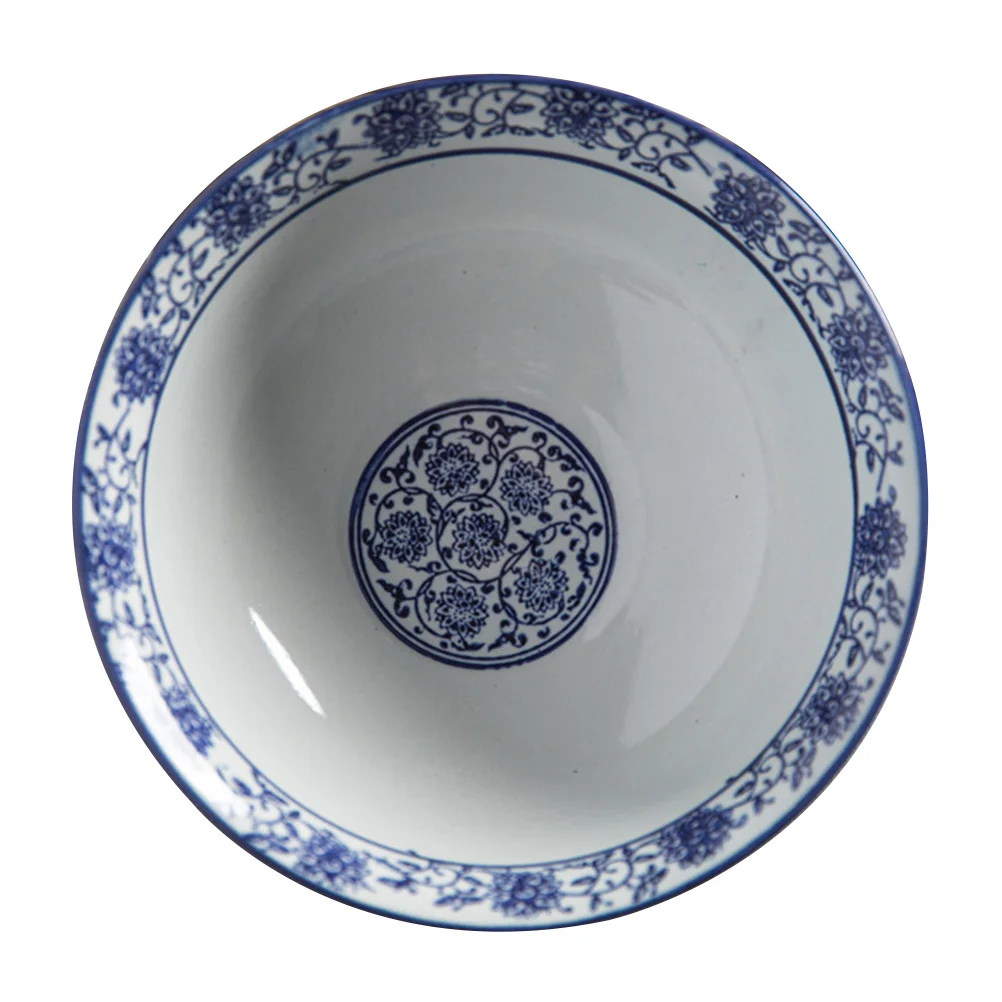 

Керамическая миска в китайском стиле, сине-белая рамен, суп, лапша, рис, кухонная миска для сервировки еды, керамические столовые приборы, кухонные принадлежности