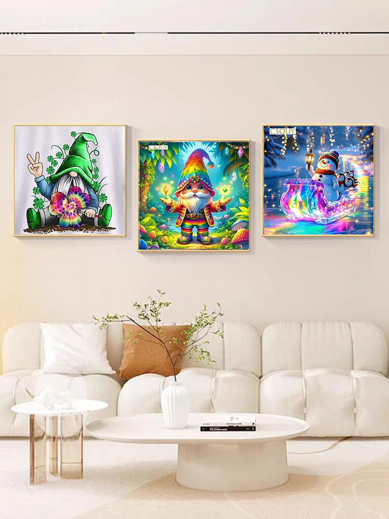 

Rainbow Gradient Hat Fairy Dust Square Drill Full Diy Diamond Painting Cross Stitch Crystal Embroidery Mosaic Decor Needllwork