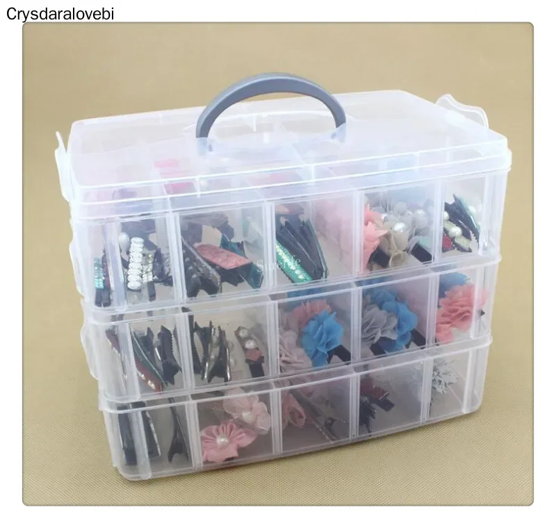 3 Layers 30 Grid Removable Storage Box in a Covered Storage Box King Tights Toy Plastic Storage Box