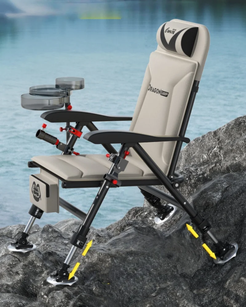 Allterrain Europäischer Angelstuhl Multifunktionaler Wild Diaotai Klappbarer Tragbarer Angelstuhl mit Liegefunktion – Detail 1