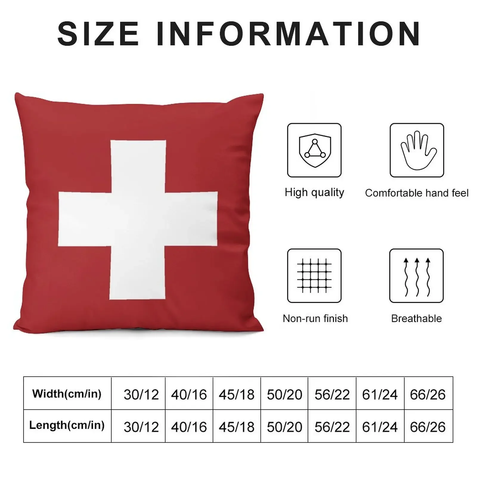 Swiss Cross Red Throw Pillow Decorative Cushion Throw Pillow Covers Decorative Sofa Cushions christmas pillow case